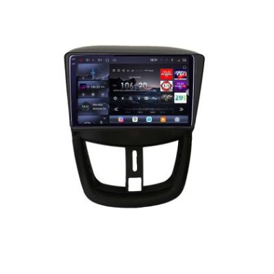 Navigatie Peugeot 207 Edotec Kit-PE01 8 core QLED 2K 16+512GB 360 Android Waze USB Navigatie Internet Youtube Radio