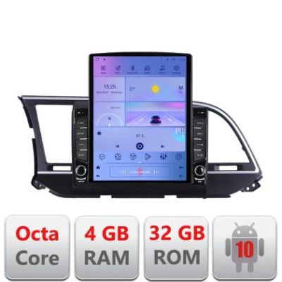 Navigatie Hyundai Elantra 2015-2018 G-581 ecran tip TESLA 9.7" cu Android Radio Bluetooth Internet GPS WIFI 4+32GB DSP