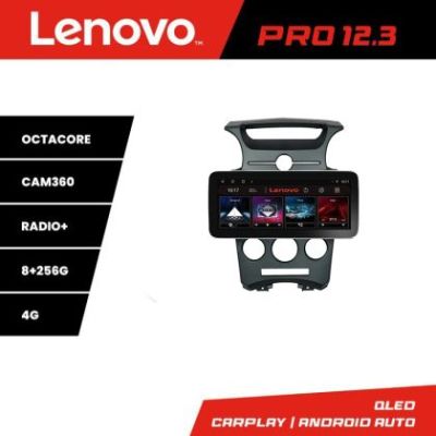 Navigatie Kia Carens 2006-2012 clima automata Lenovo PRO 8+256 12.3 inch qled android 4G DSP gps internet  KIT-carens-2006