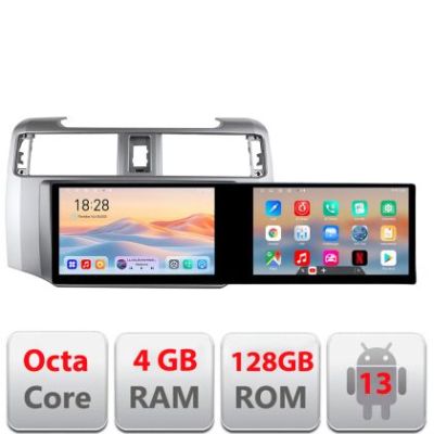 Navigatie Toyota 4runner 2009-2019 Edotec 2 ecrane  8 core 4+128 21.6 inch Incell android Wifi 5Ghz gps internet  KIT-4runner