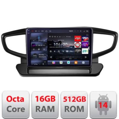 Navigatie Hyundai Ioniq 2016-2020 Android radio gps internet 8 core QLED 2K 16+512GB 360 Edotec