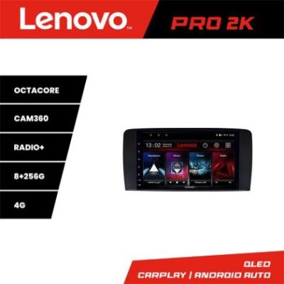 Navigatie Mercedes Clasa R Lenovo Kit-215 8 core QLED 2K 8+256 360 Android Waze USB Navigatie Internet Youtube Radio