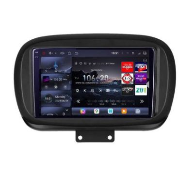 Navigatie Fiat 500 2014- Edotec Kit-539 8 core QLED 2K 16+512GB 360 Android Waze USB Navigatie Internet Youtube Radio