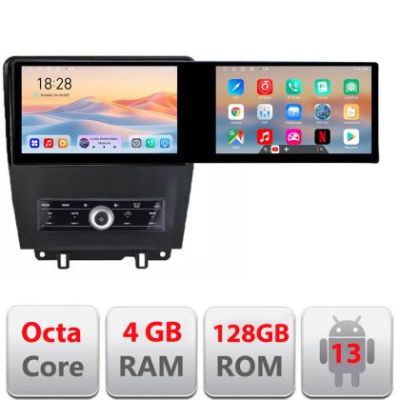 Navigatie Ford Mustang 2009-2014 Edotec 2 ecrane  8 core 4+128 21.6 inch Incell android Wifi 5Ghz gps internet