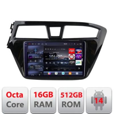 Navigatie Hyundai i20 2015-2018 Edotec Kit-517 8 core QLED 2K 16+512GB 360 Android Waze USB Navigatie Internet Youtube Radio