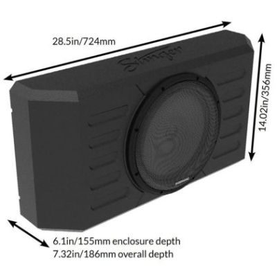 Subwoofer cu difuzor de 12", dedicat usa spate JEEP WRANGLER JK/JKU AND JL/JLU, 400 W RMS, Phoenix Gold