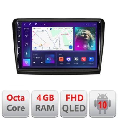 Navigatie Skoda Superb 2 B-SUPERB2 Android Ecran QLED octa core 4+64 carplay android auto KIT-SUPERB2+EDT-E310V3