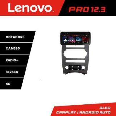 Navigatie Jeep Commander Lenovo PRO 8+256 12.3 inch qled android 4G DSP gps internet  Kit-commander