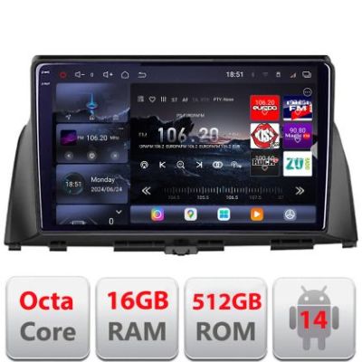 Navigatie Kia Optima 2016- Edotec Kit-345 8 core QLED 2K 16+512GB 360 Android Waze USB Navigatie Internet Youtube Radio