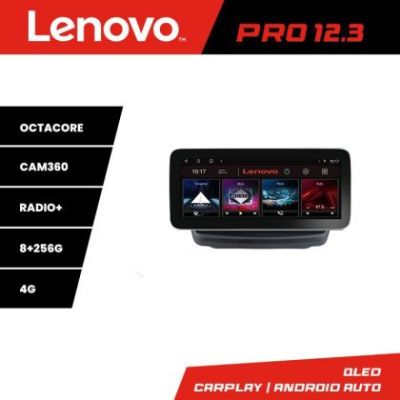 Navigatie Hyundai Genesis Lenovo PRO 8+256 12.3 inch qled android 4G DSP gps internet  Kit-GENESYS