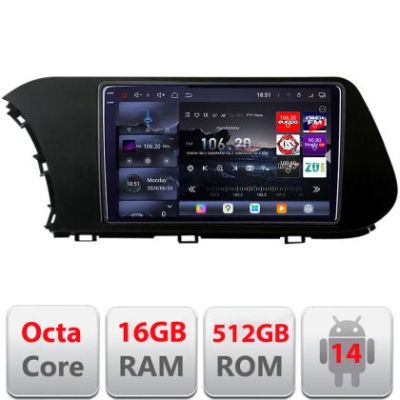 Navigatie Hyundai I20 2020- Edotec Kit-i20 8 core QLED 2K 16+512GB 360 Android Waze USB Navigatie Internet Youtube Radio