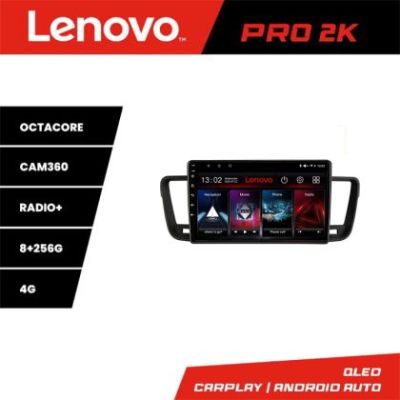 Navigatie Peugeot 508 Lenovo Kit-5637 8 core QLED 2K 8+256 360 Android Waze USB Navigatie Internet Youtube Radio