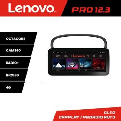 Navigatie Peugeot 607 Lenovo PRO 8+256 12.3 inch qled android 4G DSP gps internet  Kit-607