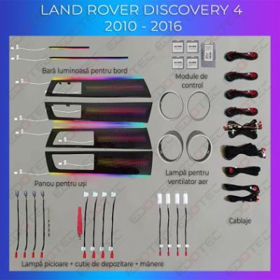 Lumini Ambientale NIGHTVIBE Land Rover Discovery 4 set complet control telefon sau sistem original