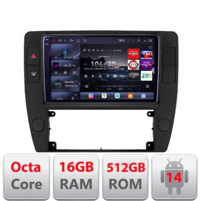 Navigatie Passat B5 1997-2004 Android radio gps internet 8 core QLED 2K 16+512GB 360 Edotec