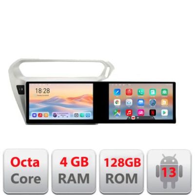 Navigatie Peugeot 301 Citroen Kit-Elisee Kit-301 Edotec 2 ecrane  8 core 4+128 21.6 inch Incell android Wifi 5Ghz gps internet S