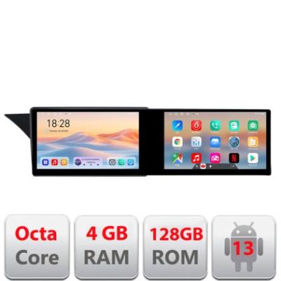 Navigatie Mercedes GLK 2008-2011 NTG4 Edotec 2 ecrane  8 core 4+128 21.6 inch Incell android Wifi 5Ghz gps internet  Kit-glKit-ntg4