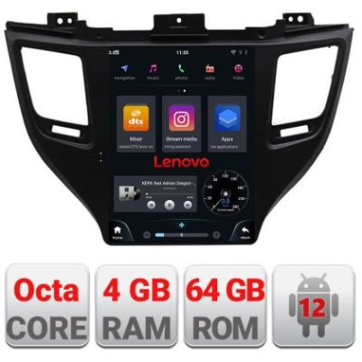 Navigatie Hyundai Tucson 2015-2020 tip tesla radio gps internet Qualcomm 8X 8+128 360 4G carplay android auto  kit-tesla-546
