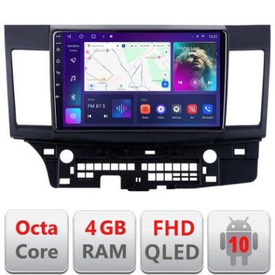 Navigatie Mitsubishi Lancer B-037 Android Ecran QLED octa core 4+64 carplay android auto KIT-037+EDT-E310V3