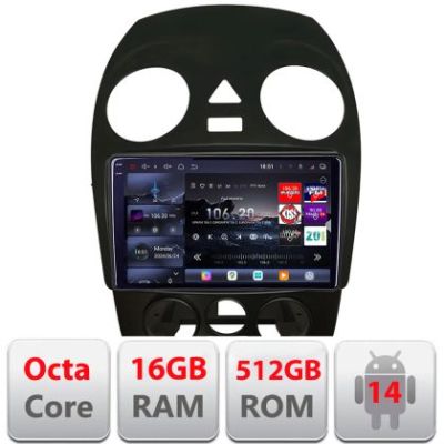 Navigatie VW Beetle 2005-2010 Android radio gps internet 8 core QLED 2K 16+512GB 360 Edotec