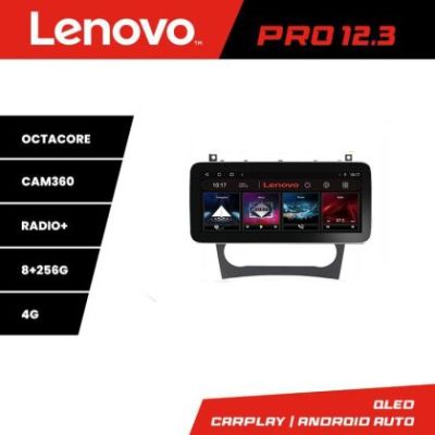 Navigatie Mercedes W203 CLC K-093 Lenovo PRO 8+256 12.3 inch qled android 4G DSP gps internet  8Core