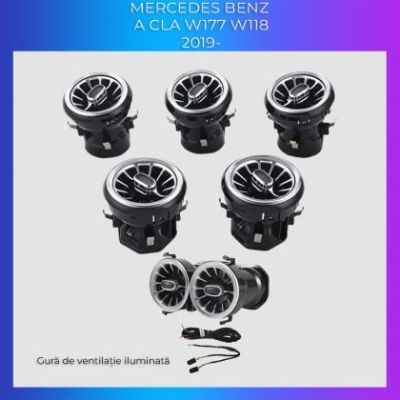 Lumini Ambientale NIGHTVIBE Mercedes W177-02+03 2019-2025 dedicat ventilatoare dedicate control telefon sau sistem original
