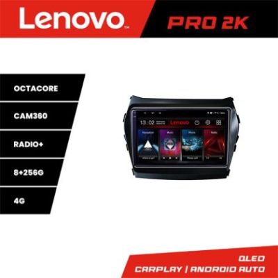 Navigatie Hyundai Santa Fe IX45 2012-2017 Lenovo Kit-209 8 core QLED 2K 8+256 360 Android Waze USB Navigatie Internet Youtube Radio