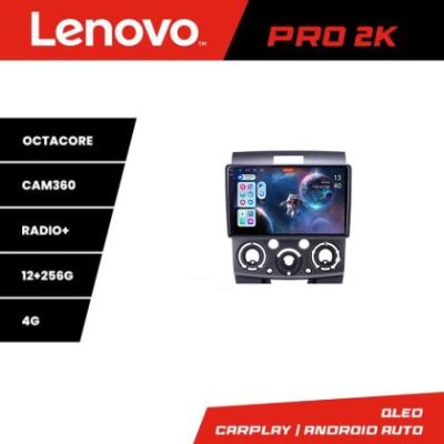 Navigatie Ford Ranger Mazda BT50 2007-2012 Lenovo Kit-RANGER 8 core QLED 2K 12+256 360 Android Waze USB Navigatie Internet Youtube Radio