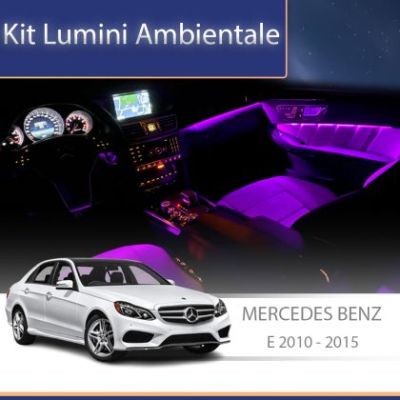 Lumini Ambientale NIGHTVIBE trimuri usi picioare Mercedes E W212 CLS W218 control pe sistemul original sau telefon