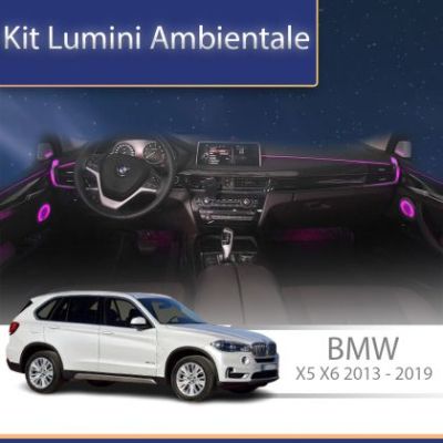 Lumini Ambientale NIGHTVIBE BMW X5 X6 (F15 F16) 2014-2019 dedicat set complet control telefon sau sistem original