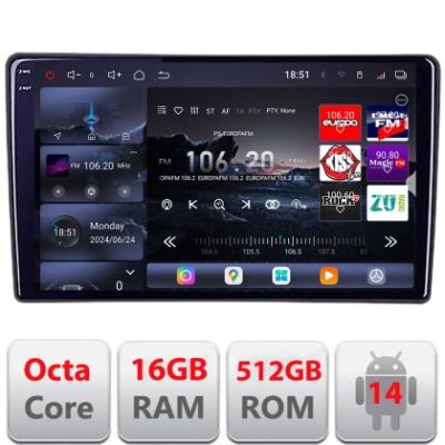 Navigatie Suzuki Splash Opel Agila 2008-2014 Android radio gps internet 8 core QLED 2K 16+512GB 360 Edotec V1