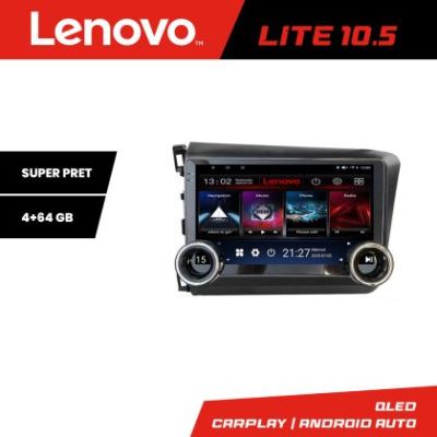 Navigatie Honda Civic Sedan Kit-132 Lenovo  8 core 4+64 10.5 inch Incell 1K android Wifi 5Ghz gps internet
