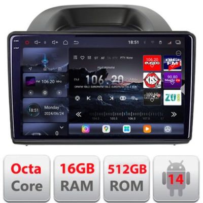 Navigatie Ford Ecosport 2017-2019 Android radio gps internet 8 core QLED 2K 16+512GB 360 Edotec