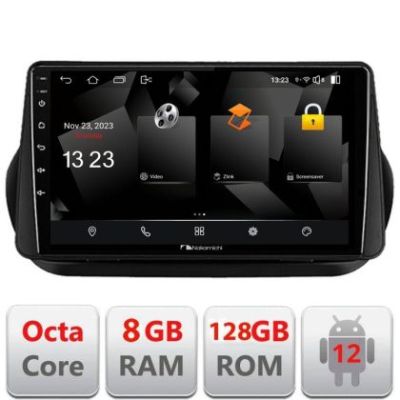 Navigatie Peugeot Bipper, Citroen Nemo, Fiat Qubo 2008-2017 Android radio gps internet 8+128 carplay android auto v2