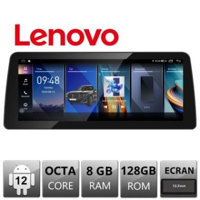 Navigatie dedicata BMW Seria 3 F30 CIC Lenovo Brillante ecran 12.3" 8+128 4G Qled internat BT carplay android auto