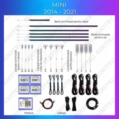 Lumini Ambientale NIGHTVIBE Mini 2014 - 2021 set complet control telefon sau sistem original