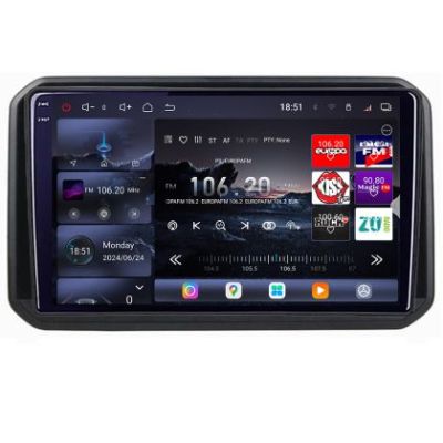Navigatie Suzuki Ignis 2016- Edotec Kit-IGNIS16 8 core QLED 2K 16+512GB 360 Android Waze USB Navigatie Internet Youtube Radio