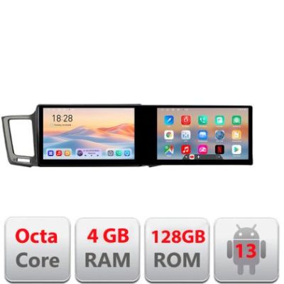 Navigatie TOYOTA RAV 4 2013-2018 Kit-247 Edotec 2 ecrane  8 core 4+128 21.6 inch Incell android Wifi 5Ghz gps internet