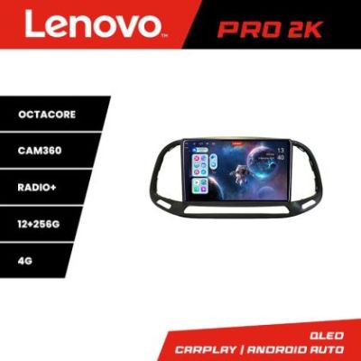 Navigatie Fiat Doblo 2015-2018 Lenovo Kit-DOBLO15 8 core QLED 2K 12+256 360 Android Waze USB Navigatie Internet Youtube Radio