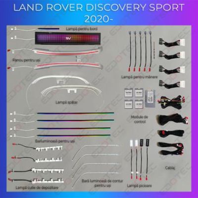 Lumini Ambientale NIGHTVIBE Land Rover Discovery Sport 2020- set complet control telefon sau sistem original