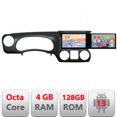 Navigatie JEEP WRANGLER 2011-2016 Manual Kit-wr Edotec 2 ecrane  8 core 4+128 21.6 inch Incell android Wifi 5Ghz gps internet