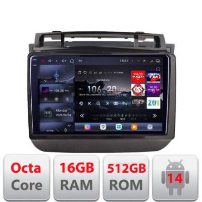 Navigatie VW Touareg 2012-2019 Edotec Kit-1142 8 core QLED 2K 16+512GB 360 Android Waze USB Navigatie Internet Youtube Radio