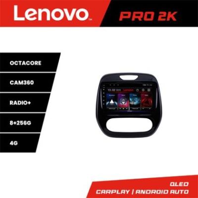 Navigatie Renault Captur Lenovo Kit-CAPTUR 8 core QLED 2K 8+256 360 Android Waze USB Navigatie Internet Youtube Radio