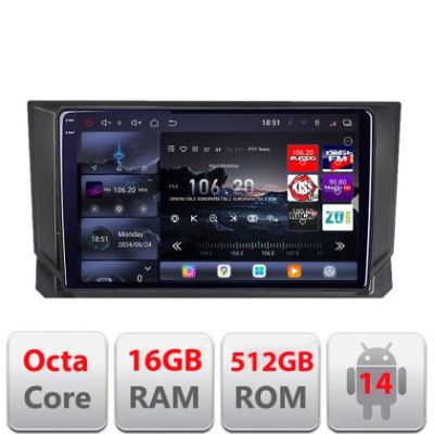 Navigatie Seat Arona 2017+ Android radio gps internet 8 core QLED 2K 16+512GB 360 Edotec