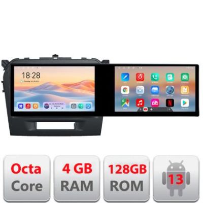Navigatie Suzuki Grand Vitara 2016- Kit-2265 Edotec 2 ecrane  8 core 4+128 21.6 inch Incell android Wifi 5Ghz gps internet