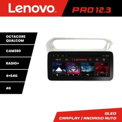 Navigatie Peugeot 301 Citroen K-Elisee K-301 Lenovo PRO 4+64 12.3 inch qled android 4G DSP gps internet S