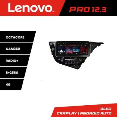 Navigatie Toyota Camry 2017-2021 Lenovo PRO 8+256 12.3 inch qled android 4G DSP gps internet  Kit-camry-2018