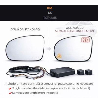 Senzor unghi mort Kia-2  2011-2015 K5 — oglindă dedicată