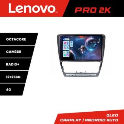 Navigatie Skoda Octavia 2 2005-2013 Lenovo Kit-005 8 core QLED 2K 12+256 360 Android Waze USB Navigatie Internet Youtube Radio