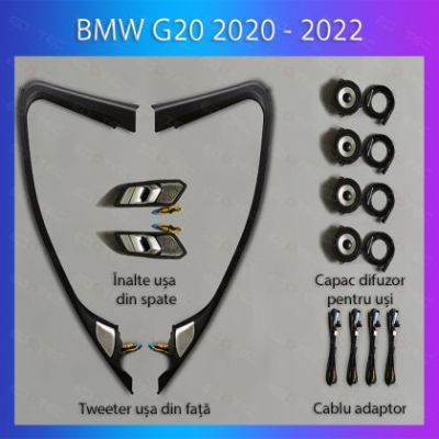 Lumini Ambientale NIGHTVIBE BMW Seria 3 2019-2022 dedicat difuzor înalte, difuzor iluminat control telefon sau sistem original